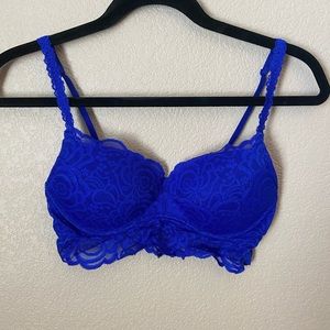PINK Blue Bralette with Push-up cups!